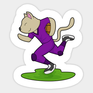 Cat Football player Football Sticker